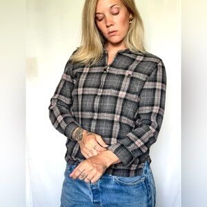 Pendleton Plaid Wool Zip-Up Shirt